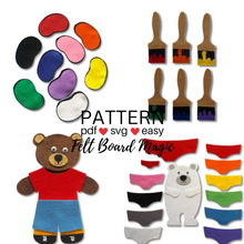 Load image into Gallery viewer, Colours 3 Felt Set Pattern Bundle
