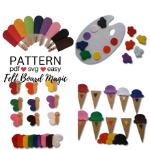 Load image into Gallery viewer, Colour Matching Felt Set Pattern Bundle
