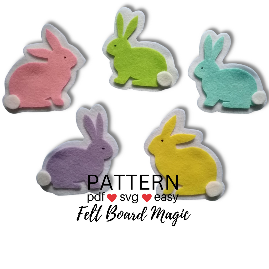 Hippety Hoppity Hey Felt Set Pattern