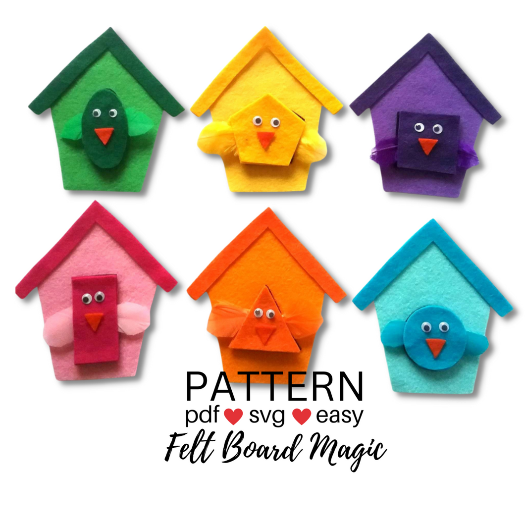A House for Birdie Felt Set Pattern