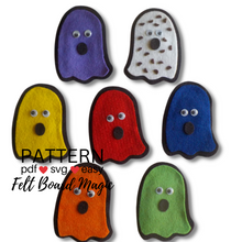 Load image into Gallery viewer, The Chocolate Chip Ghost Felt Set Pattern
