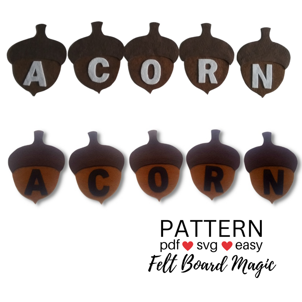 A-C-O-R-N Felt Set Pattern