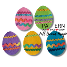 Load image into Gallery viewer, Five Little Easter Eggs Felt Set Pattern
