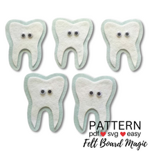 Load image into Gallery viewer, Five Loose Teeth Felt Set Pattern
