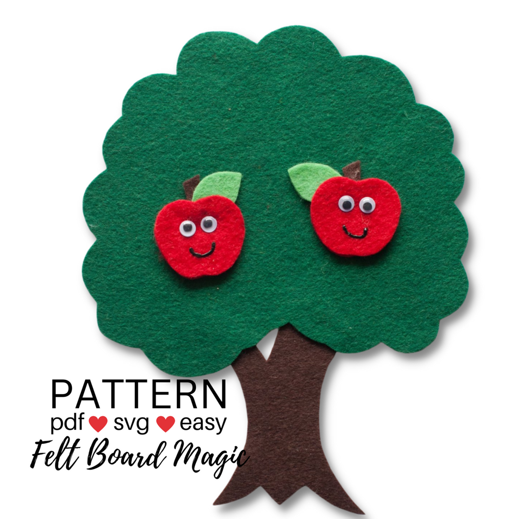 Way Up High in the Apple Tree Felt Set Pattern