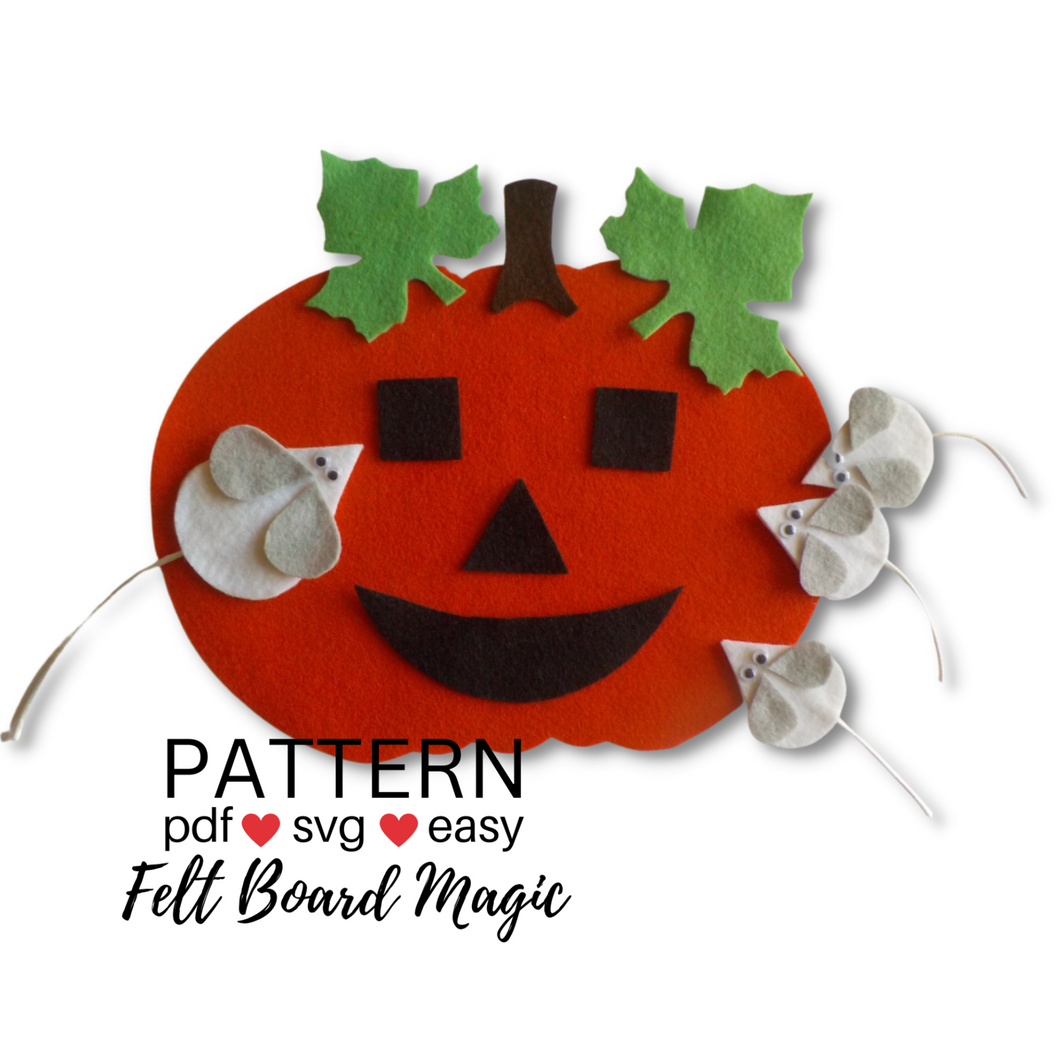 Mouse's Halloween House Felt Set Pattern