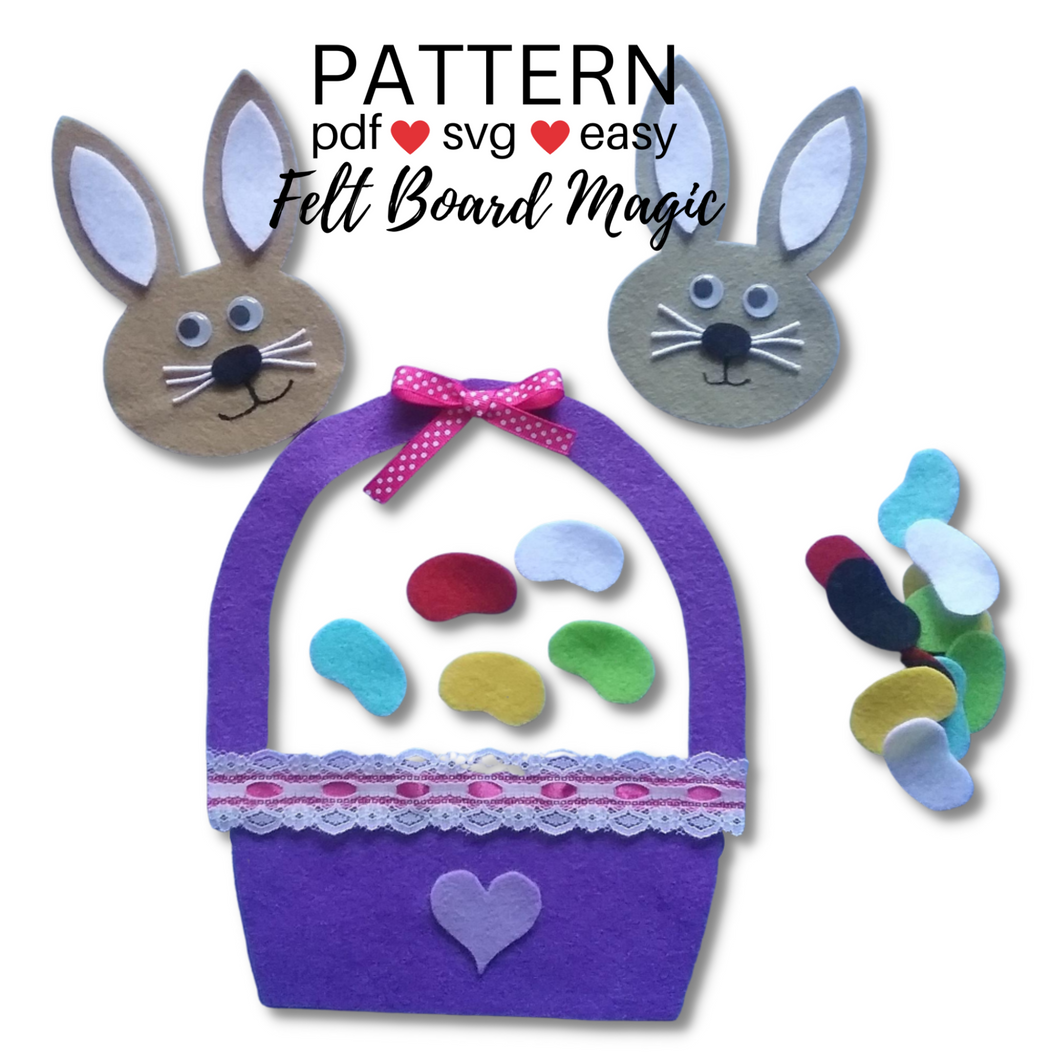 Al and Etta Easter Jelly Bean Song Felt Set Pattern