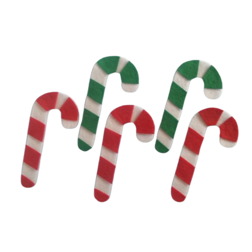 Five Candy Canes Felt Set Pattern Felt Board Magic