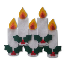 Load image into Gallery viewer, Five Christmas Candles Felt Set Pattern
