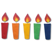 Load image into Gallery viewer, Five Birthday Candles Felt Set Pattern
