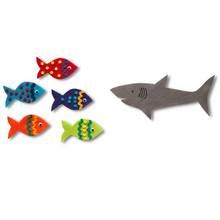 Load image into Gallery viewer, Five Little Fish Swimming in the Sea Felt Set Pattern
