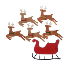 Load image into Gallery viewer, Five Little Reindeer Felt Set Pattern
