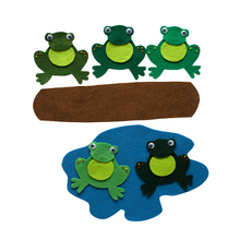 Load image into Gallery viewer, Five Little Speckled Frogs Felt Set Pattern
