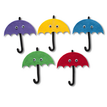 Load image into Gallery viewer, Five Umbrellas Waiting for Rain Felt Set Pattern
