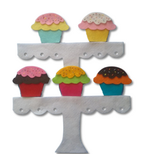 Load image into Gallery viewer, Five Yummy Cupcakes Felt Set Pattern
