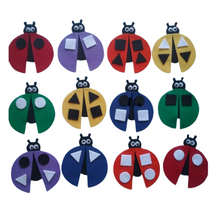 Load image into Gallery viewer, Ladybird Wing Shape and Colour Matching Felt Set Pattern
