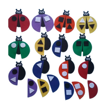 Load image into Gallery viewer, Ladybird Wing Shape and Colour Matching Felt Set Pattern
