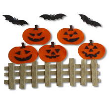 Load image into Gallery viewer, Five Little Jack O Lanterns Felt Set Pattern
