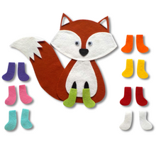 Load image into Gallery viewer, Fox in Socks Felt Set Pattern
