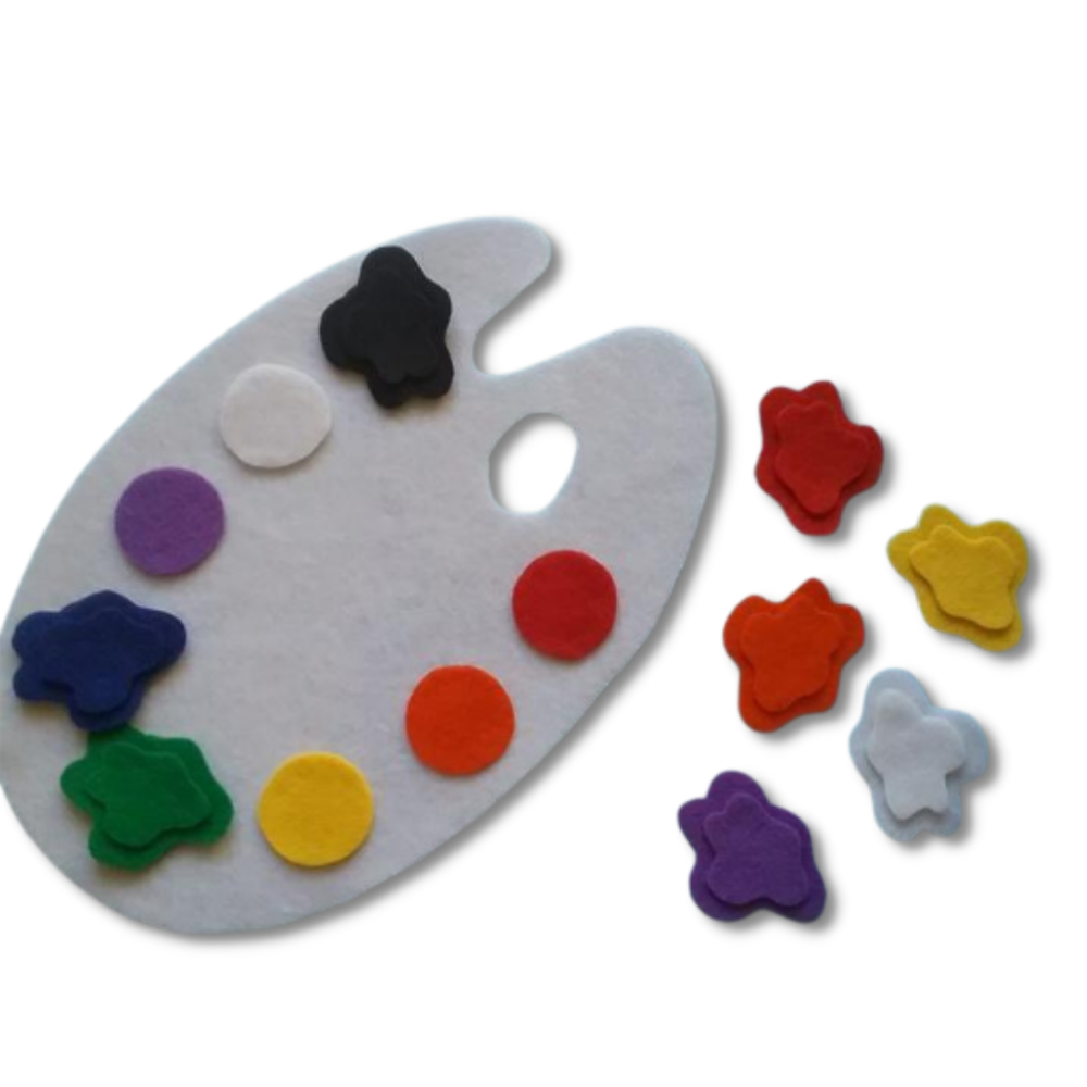 Colour Matching Painter's Palette Felt Set Pattern – Felt Board Magic