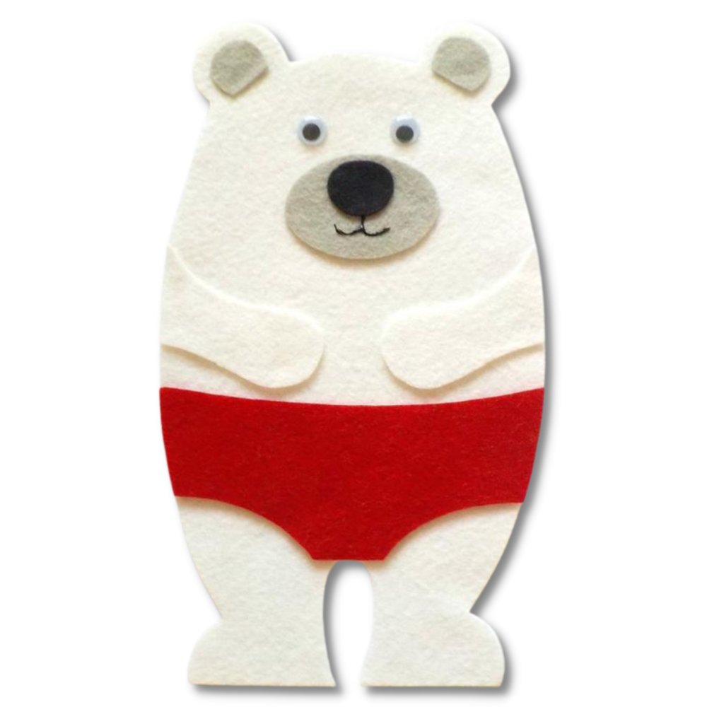 Polar Bear's Underwear Felt Set Pattern – Felt Board Magic