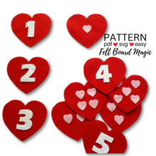 Load image into Gallery viewer, Perfect Match Valentine&#39;s Counting Felt Set Pattern
