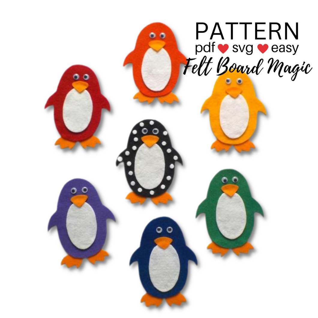 Pippa's Penguins Felt Set Pattern
