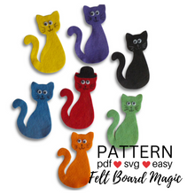 Load image into Gallery viewer, Scat the Cat Felt Set Pattern
