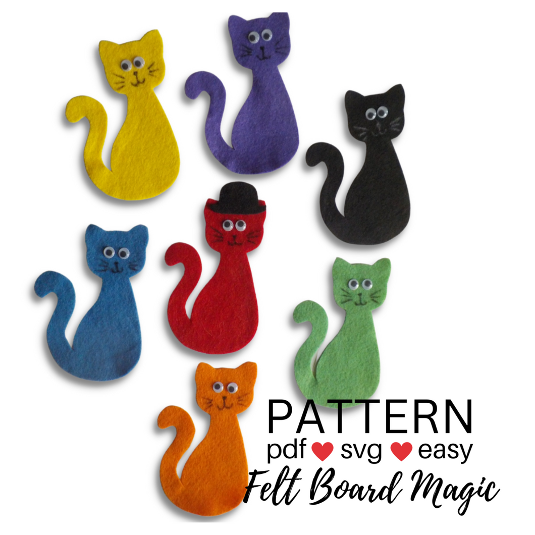 Scat the Cat Felt Set Pattern