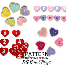 Load image into Gallery viewer, Valentine&#39;s Day Felt Set Pattern Bundle
