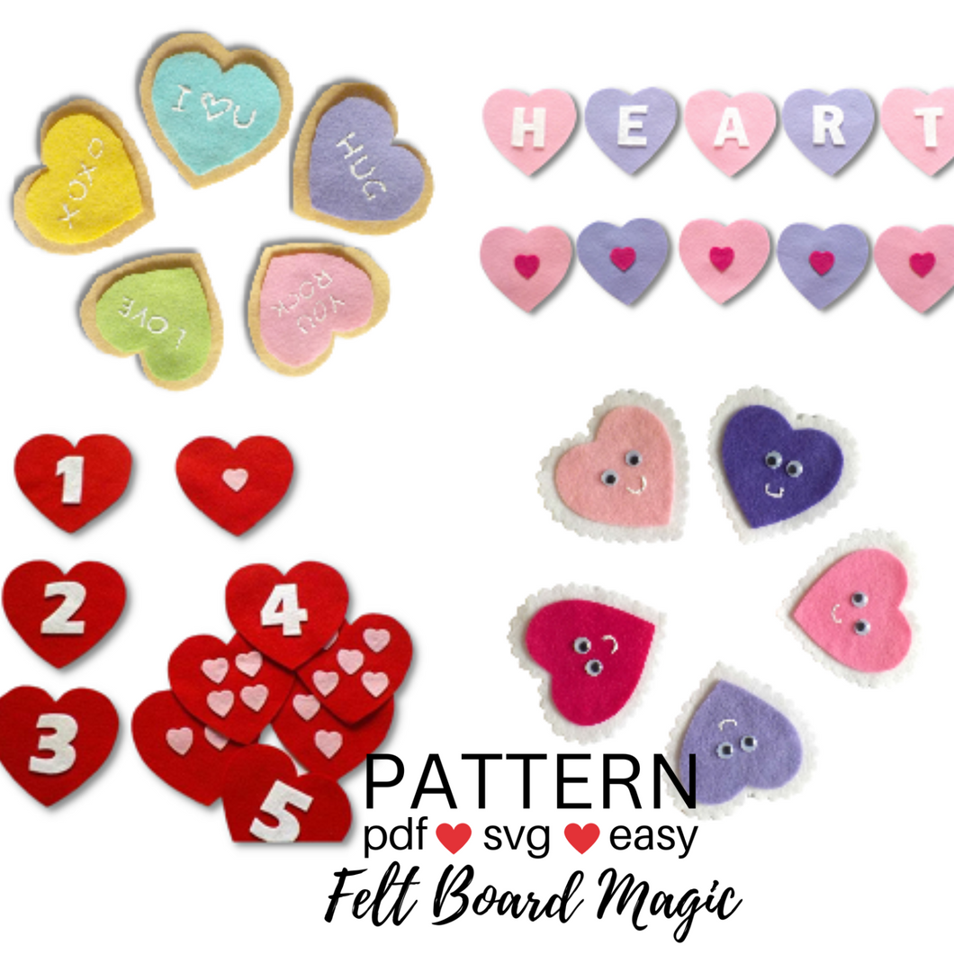 Valentine's Day Felt Set Pattern Bundle