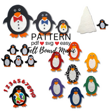 Load image into Gallery viewer, Penguins Felt Set Pattern Bundle
