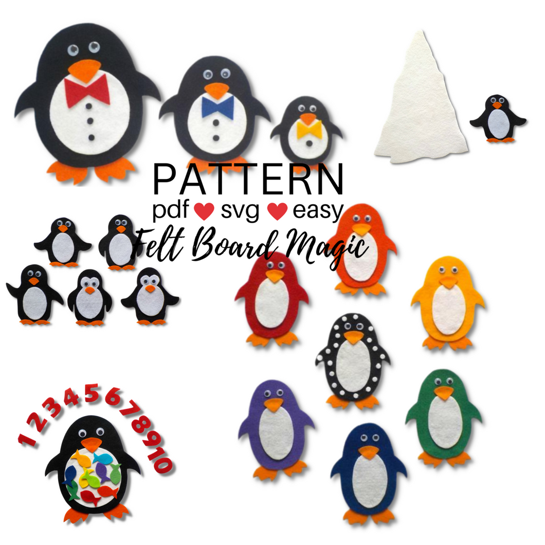 Penguins Felt Set Pattern Bundle