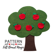 Load image into Gallery viewer, Farmer Brown has Five Red Apples Felt Set Pattern
