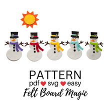 Load image into Gallery viewer, Five Little Snowmen Felt Set Pattern
