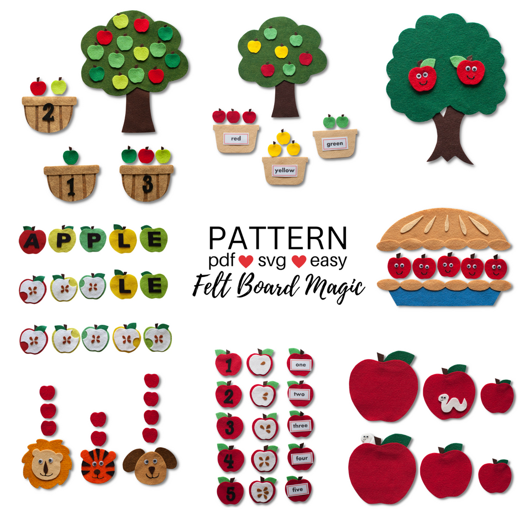 Apple Harvest Felt Set Pattern Super Bundle