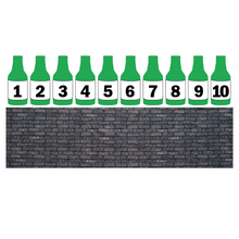 Load image into Gallery viewer, Ten Green Bottles Standing on the Wall Felt Set Pattern
