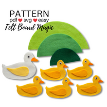 Load image into Gallery viewer, Five Little Ducks Felt Set Pattern
