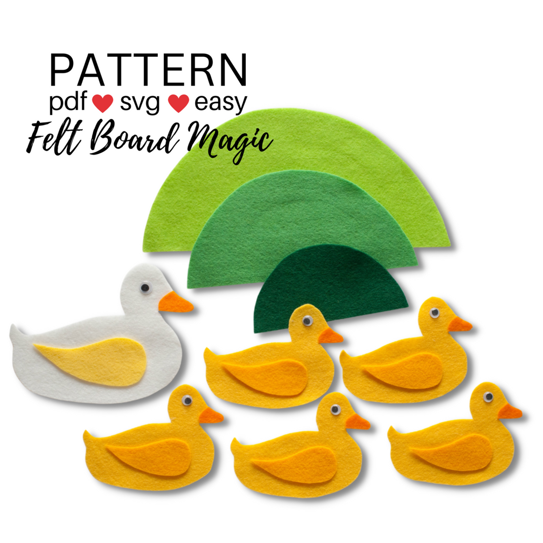 Five Little Ducks Felt Set Pattern