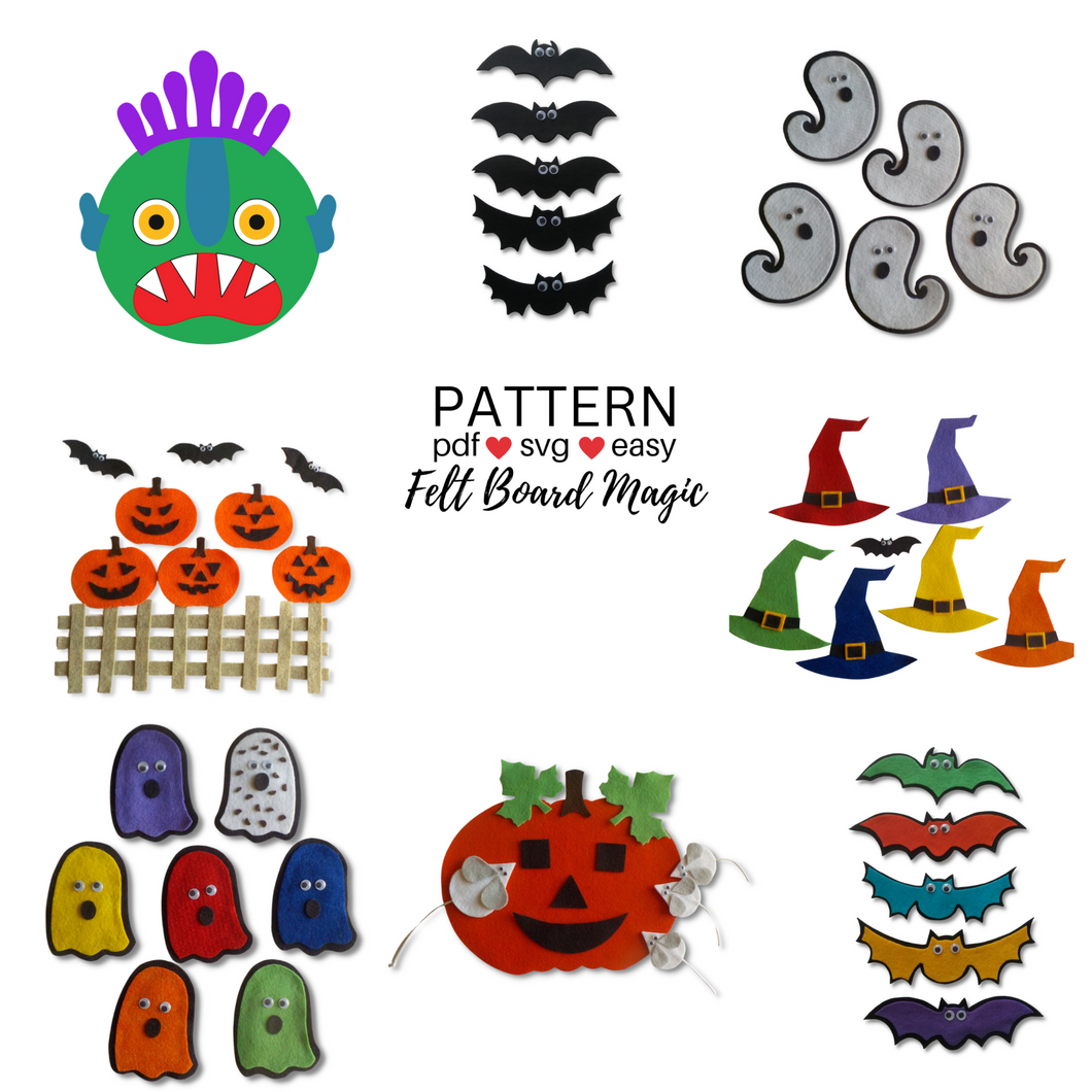 Halloween Felt Set Pattern Super Bundle