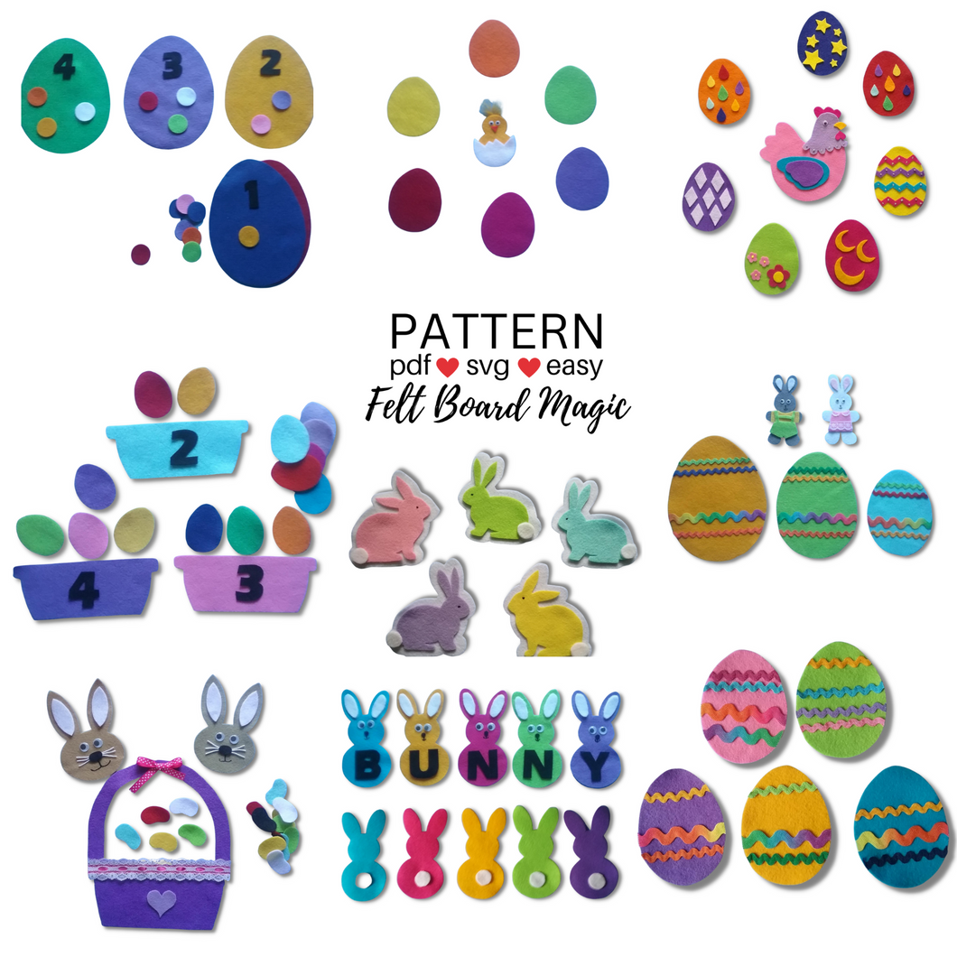 Easter Felt Set Pattern Super Bundle