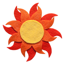 Load image into Gallery viewer, Bright Sun Shining Down Felt Set Pattern
