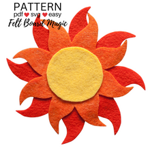 Load image into Gallery viewer, Bright Sun Shining Down Felt Set Pattern
