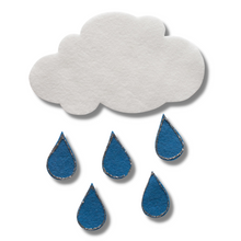 Load image into Gallery viewer, Five Little Raindrops Felt Set Pattern
